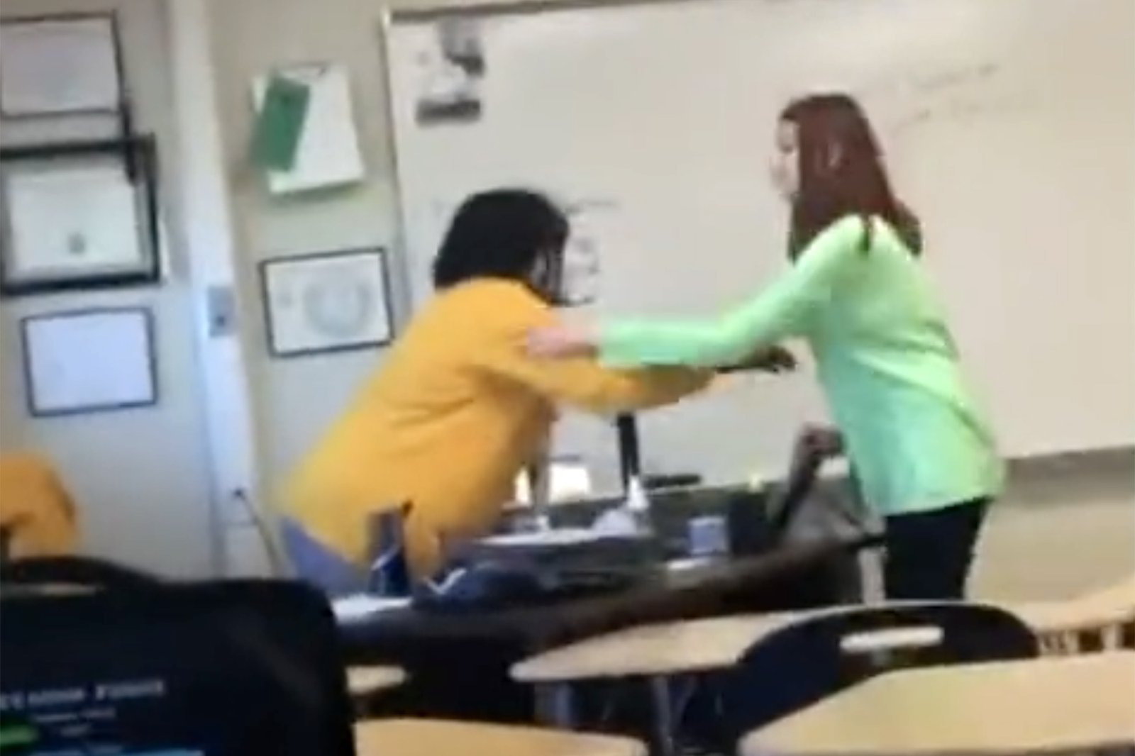 castleberry high school student hits teacher